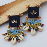 FF- SEA SHELL handmade fabric earrings